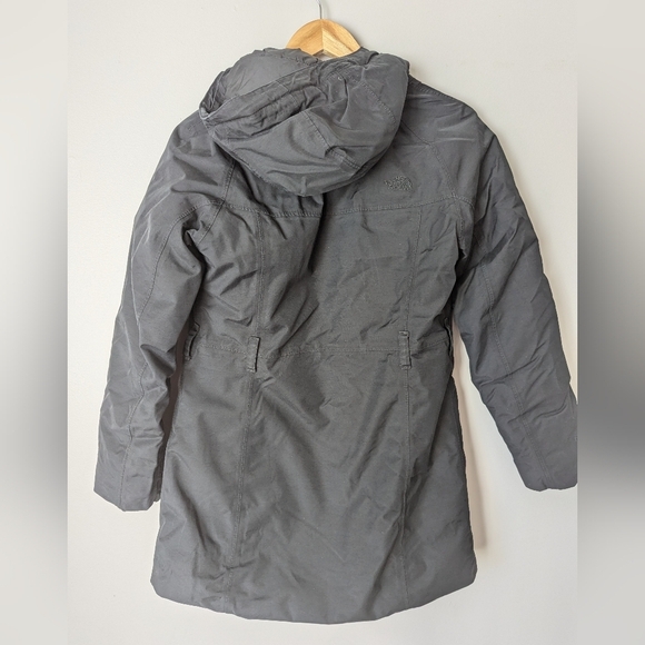 The North Face HyVent Hooded Parka Down Puffer Winter jacket Black Womens Size S - Picture 2 of 16